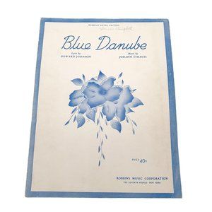 Vintage Sheet Music 1932 Blue Danube Voice Piano Johnson Strauss Royal Edition